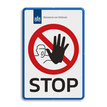 Entreebord STOP-BORD, toegang verboden in huisstijl