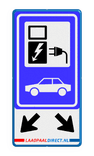Verkeersbord RVV E08o - oplaadpunt + pijlen - LAADDIRECT.NL - BE04b
