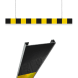 Hoogtebegrenzer verboden voor heftrucks - 200mm aluminium + eigen tekst - reflecterend