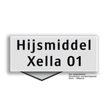 Tekstpaneel vlak 150x60mm - reflecterend klasse 1