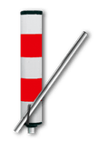 Vluchtheuvelbaken RVV BB21 ALUMINIUM Ø48/48 (t.b.v. buispaal)