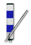 Vluchtheuvelbaken RVV BB21 ALUMINIUM Ø48/48 (t.b.v. buispaal)