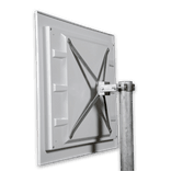 Miroir industriel rectangulaire 800 x 600 mm en acrylique ou polycarbonate avec support Ø48-90 mm
