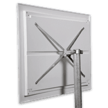 Miroir industriel rectangulaire 1000 x 800 mm en acrylique ou polycarbonate avec support Ø48-90 mm