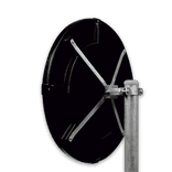 Miroir industriel rond Ø800 mm en acrylique ou polycarbonate avec support Ø48-90 mm