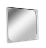 Miroir industriel rectangulaire 600 x 400 mm en acrylique ou polycarbonate avec support Ø48-90 mm