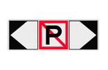 Scheepvaartbord BPR A.5 + F.2a links/rechts 1800x600mm