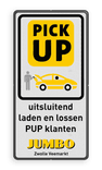 Informatiebord laden lossen PUP klanten JUMBO huisstijl