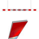 Limiteur de hauteur double face 200mm avec profil de boîte en aluminium + propre texte