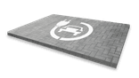 Symbole de marquage routier - Borne de recharge pour véhicule électrique - peinture routière