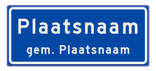 Plaatsnaambord 1240x520 mm RVV H01b - Start bebouwde kom
