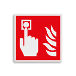 Brand bord met pictogram Brandmelder