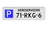Informatiebord - KENTEKEN Gereserveerd