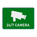 Informatiebord - 24/7 Camerabewaking - Groen / Wit