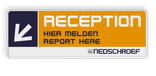 Informatiebord rechthoek 3:1 reflecterend + Nedschroef - REPECTION hier melden