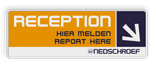 Informatiebord rechthoek 3:1 reflecterend + Nedschroef - REPECTION hier melden