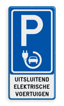 Verkeersbord België - Parkeren elektrisch opladen