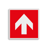 Brand bord met pictogram voor richting brandbestrijdingsmiddel