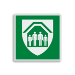 Verzamelplaats bord BHV - Schuilplaats