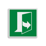 Vluchtroute bord – Nooduitgang Deur opent door links te trekken