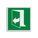 Vluchtroute bord – Nooduitgang Deur opent door rechts te trekken