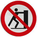 Autocollant ou panneau - P017 - Interdiction de pousser
