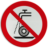 Autocollant ou panneau - P033 - Ne pas utiliser pour rectification humide