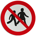 Veiligheidspictogram P036 - Verboden voor kinderen - reflecterend
