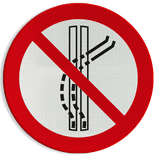 Autocollant ou panneau - P037 - Interdiction de quitter la piste de remontée