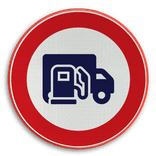 Verkeersbord rond DOR reflecterend met eigen ontwerp/opdruk
