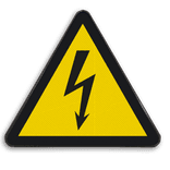 Waarschuwingsbord W012 - Gevaar voor elektrische spanning