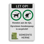 Verkeersbord hondenuitlaatplaats - reflecterend met logo