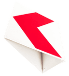 BB14 - Bochtschild inclusief buispaal wit