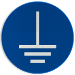 Veiligheidspictogram M005 - Aarding verplicht - reflecterend
