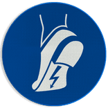 Veiligheidspictogram M032 - Antistatische schoenen verplicht - reflecterend