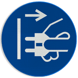 Veiligheidspictogram M006 - Uit stopcontact halen alvorens uitvoeren van werkzaamheden - reflecterend