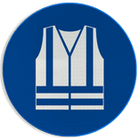 Veiligheidspictogram M015 - Veiligheidsvest verplicht - reflecterend
