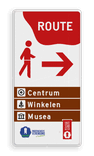 Routebord Hanzestad Hattem - Touristisch - met pijl