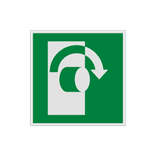 Autocollant ou panneau - E019 - Tourner dans le sens horaire