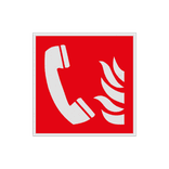 Panneau angulaire - F006 - Téléphone à utiliser en cas d’incendie
