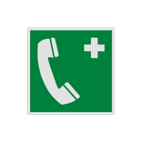 Veiligheidspictogram E004 - Noodtelefoon - reflecterend