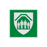 Veiligheidspictogram E021 - Schuilplaats - reflecterend