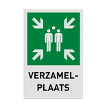 Veiligheidspictogram E007 - Verzamelplaats met tekst - reflecterend