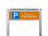 Parkeerplaatsbord type TS - met logo en/of eigen ontwerp - reflecterend