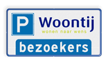 Parkeerplaats bord met logo / eigen ontwerp - reflecterend