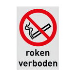 Veiligheidspictogram P002 - Roken verboden met tekst - reflecterend