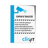 Set Raamstickers Videobewaking met pictogram en tekst (10 stuks) - BP06