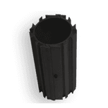 Zwaluwstaart beugelset Ø76 mm - RAL 9017 (ZWART)