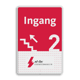 Informatiebord 3:2 - Ingang + bedrijfslogo