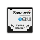 Informatiebord 1:1 - Ingang kantoor - Brouwers